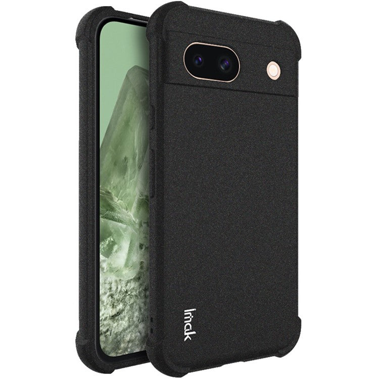 IMAK For Google Pixel 8a Case Reinforced Corners Matte TPU Phone Cover - Black