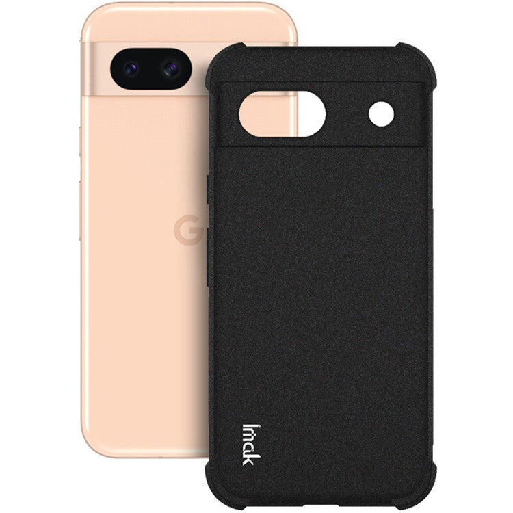 IMAK For Google Pixel 8a Case Reinforced Corners Matte TPU Phone Cover - Black