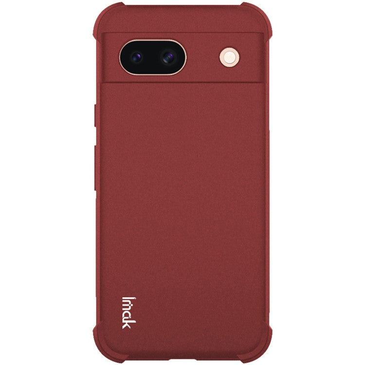 IMAK For Google Pixel 8a Case Reinforced Corners Matte TPU Phone Cover - Red