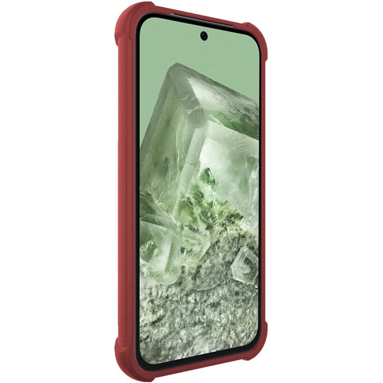 IMAK For Google Pixel 8a Case Reinforced Corners Matte TPU Phone Cover - Red