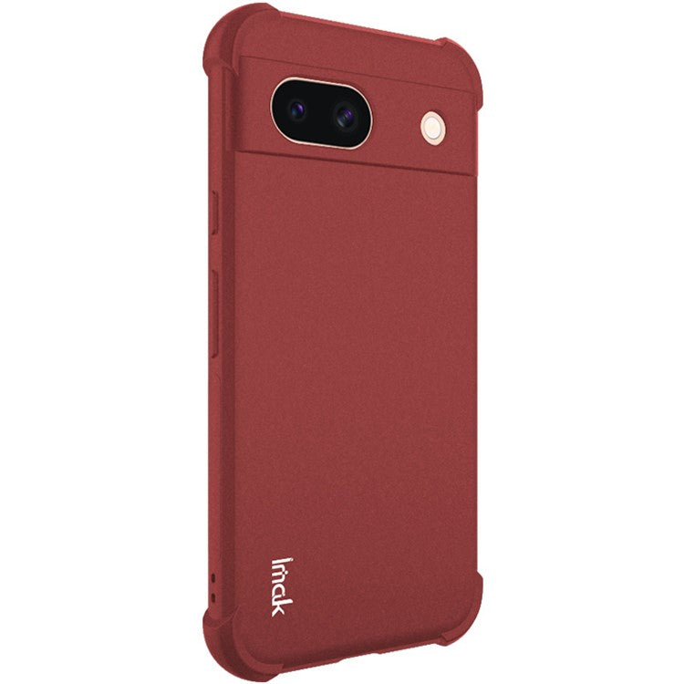 IMAK For Google Pixel 8a Case Reinforced Corners Matte TPU Phone Cover - Red