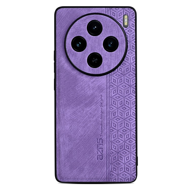 AZNS For vivo X100s 5G Case Leather+TPU Shockproof Anti-Slip Phone Cover - Purple