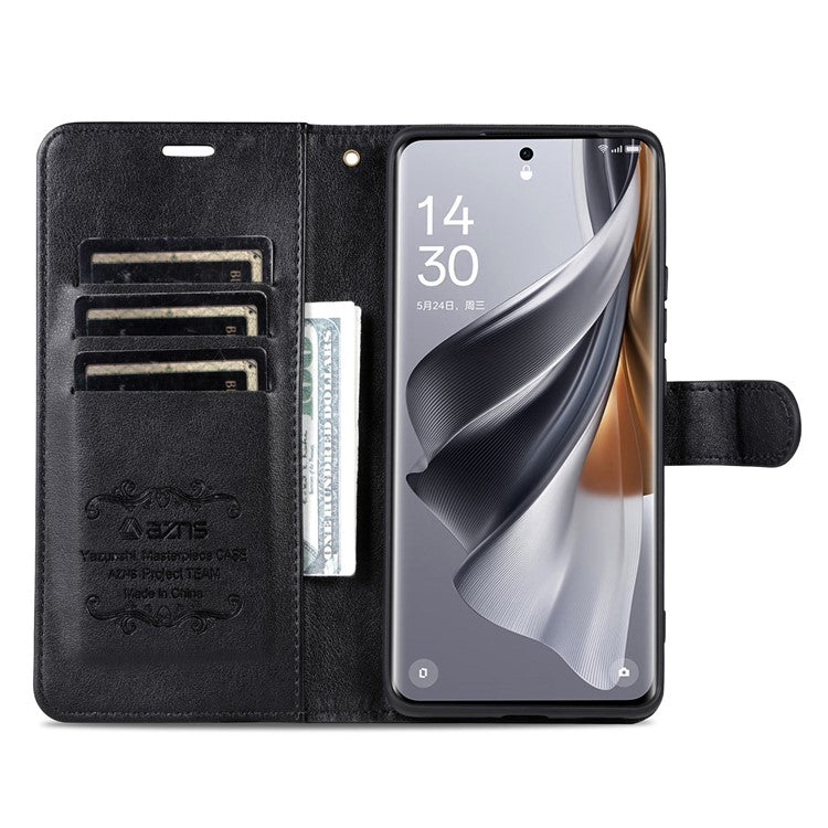 AZNS For vivo S19 5G Case Wallet PU Leather Phone Cover Full Protection -  Black