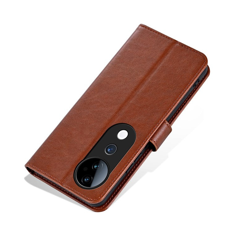 AZNS For vivo S19 5G Case Wallet PU Leather Phone Cover Full Protection -  Brown