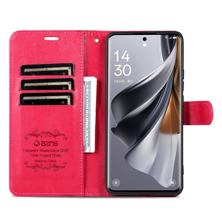 AZNS For vivo S19 5G Case Wallet PU Leather Phone Cover Full Protection -  Red