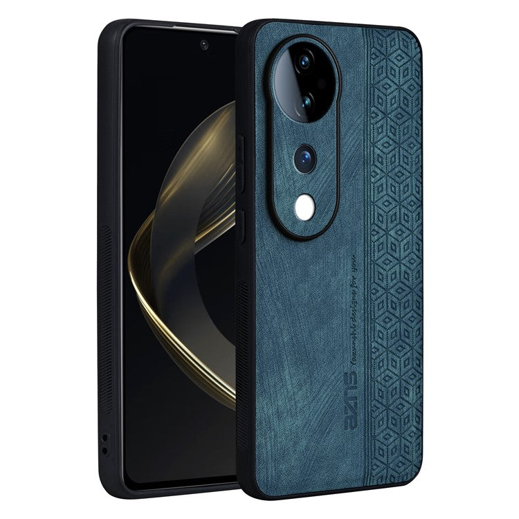 AZNS For vivo S19 Pro 5G Case Leather+TPU Phone Cover Imprinted Pattern - Green