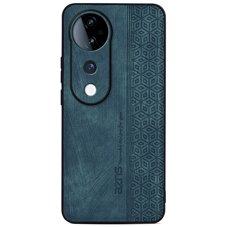 AZNS For vivo S19 Pro 5G Case Leather+TPU Phone Cover Imprinted Pattern - Green