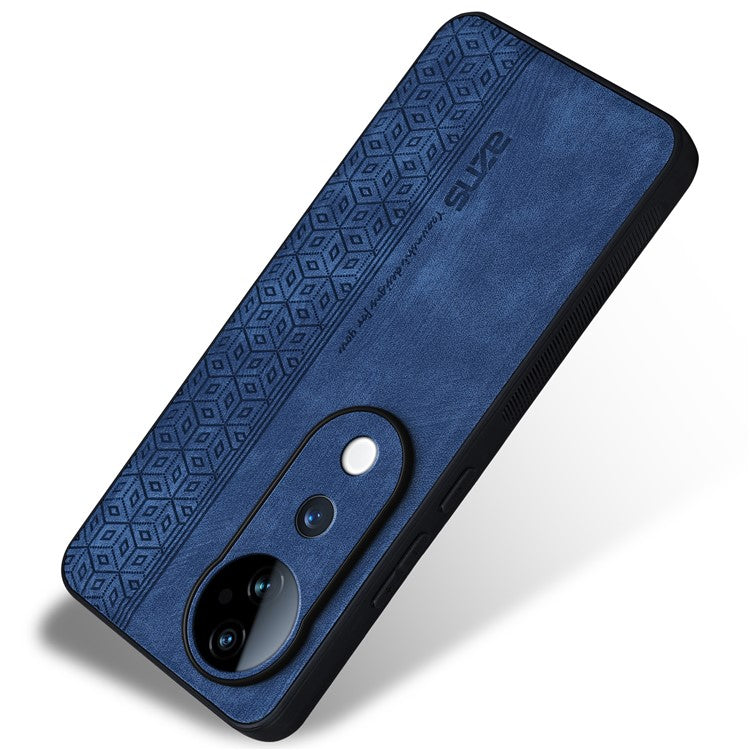 AZNS For vivo S19 5G Case Leather+TPU Phone Cover Dual Layer Shockproof Drop Protection - Blue