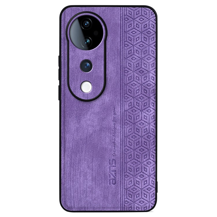 AZNS For vivo S19 5G Case Leather+TPU Phone Cover Dual Layer Shockproof Drop Protection - Purple