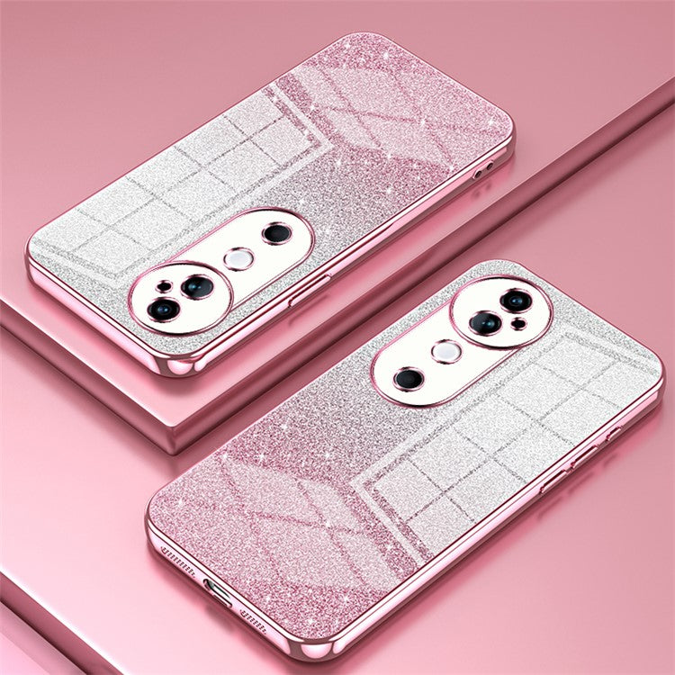 For vivo S19 5G Case Bling Gradient Glitter Soft TPU Phone Cover - Pink