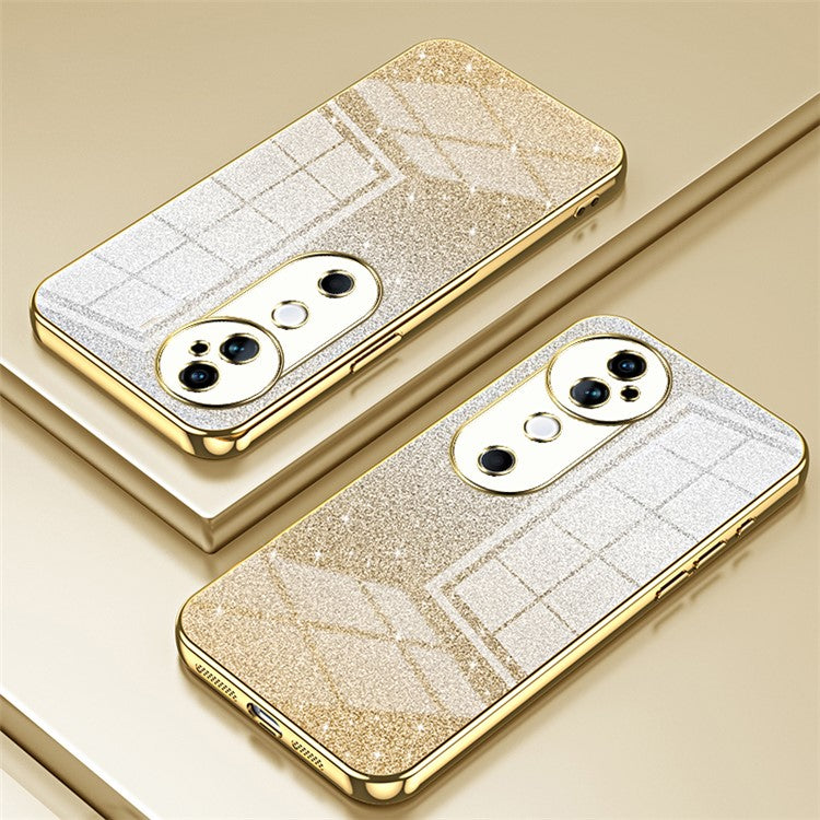 For vivo S19 5G Case Bling Gradient Glitter Soft TPU Phone Cover - Gold