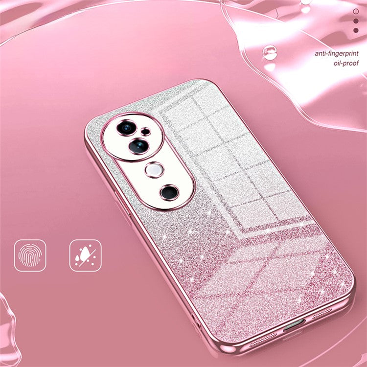 For vivo S19 5G Case Bling Gradient Glitter Soft TPU Phone Cover - Silver