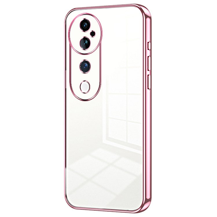 For vivo S19 Pro 5G Case Electroplating Shockproof TPU Phone Cover - Pink