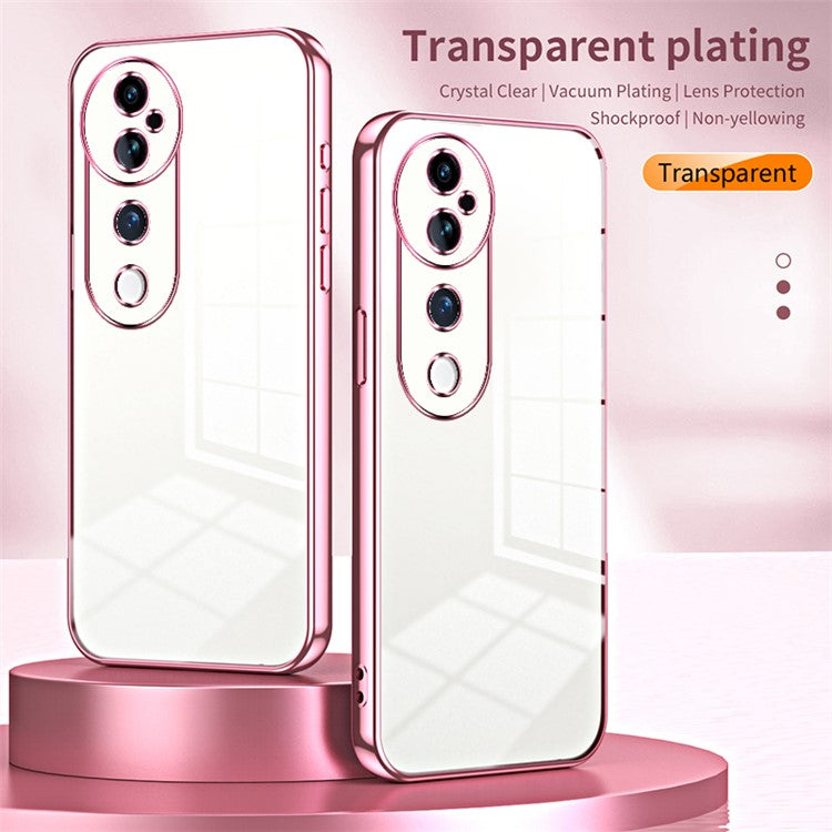 For vivo S19 Pro 5G Case Electroplating Shockproof TPU Phone Cover - Pink