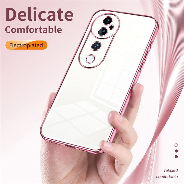 For vivo S19 Pro 5G Case Electroplating Shockproof TPU Phone Cover - Pink