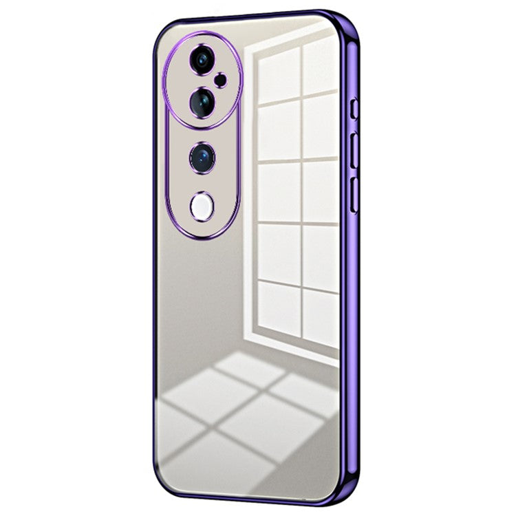 For vivo S19 Pro 5G Case Electroplating Shockproof TPU Phone Cover - Purple