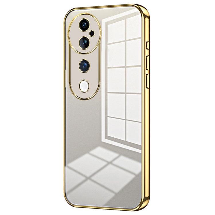 For vivo S19 Pro 5G Case Electroplating Shockproof TPU Phone Cover - Gold