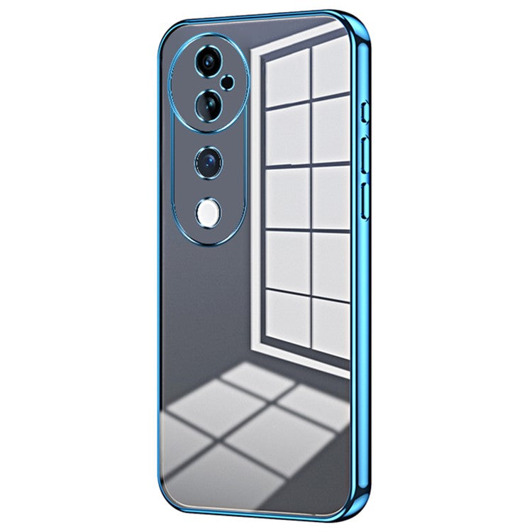 For vivo S19 Pro 5G Case Electroplating Shockproof TPU Phone Cover - Blue