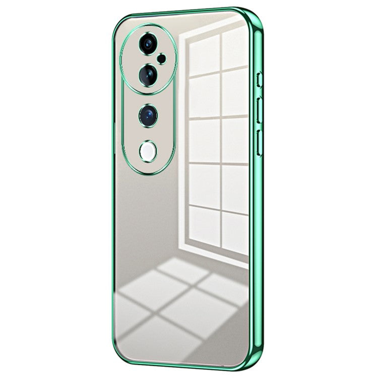 For vivo S19 Pro 5G Case Electroplating Shockproof TPU Phone Cover - Green