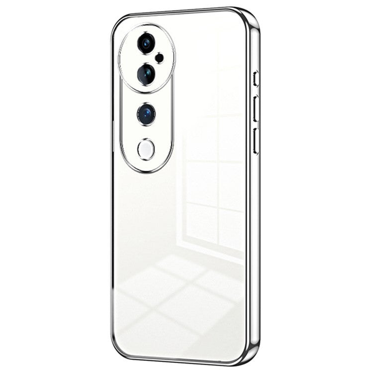 For vivo S19 Pro 5G Case Electroplating Shockproof TPU Phone Cover - Silver