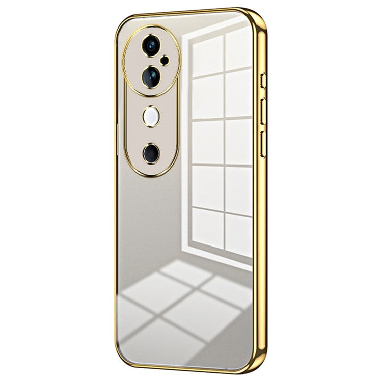 For vivo S19 5G Case Electroplating Soft TPU Phone Cover - Gold