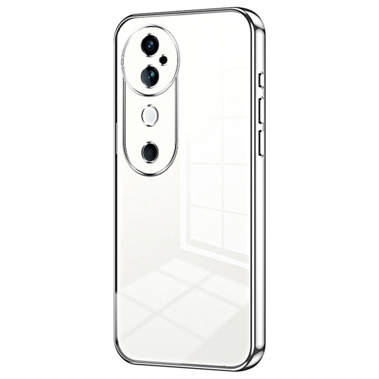 For vivo S19 5G Case Electroplating Soft TPU Phone Cover - Silver