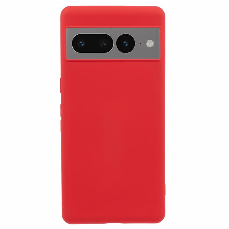 For Google Pixel 7 Pro 5G Case 2.0mm TPU Phone Cover with Anti-Scratch Fiber Lining - Red