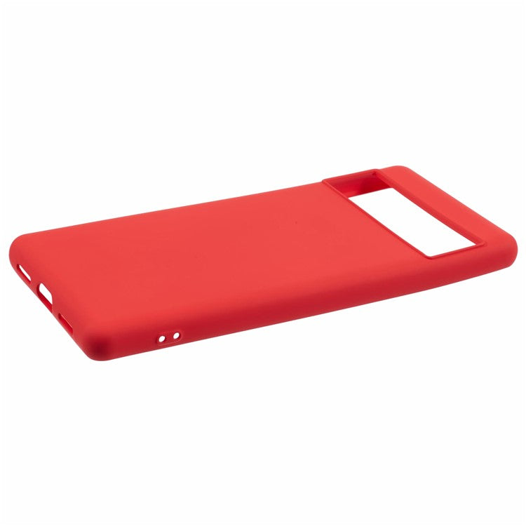 For Google Pixel 7 Pro 5G Case 2.0mm TPU Phone Cover with Anti-Scratch Fiber Lining - Red