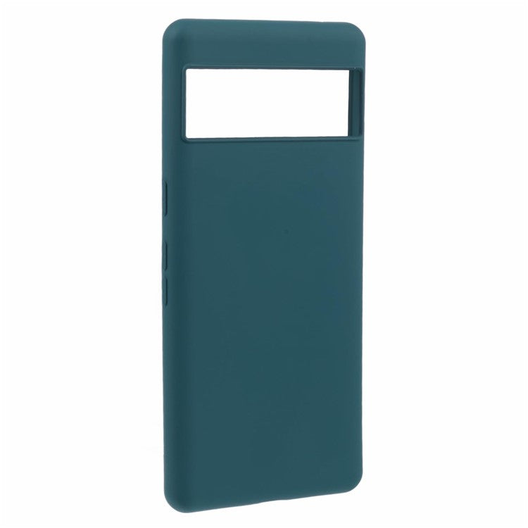 For Google Pixel 7 Pro 5G Case 2.0mm TPU Phone Cover with Anti-Scratch Fiber Lining - Midnight Green