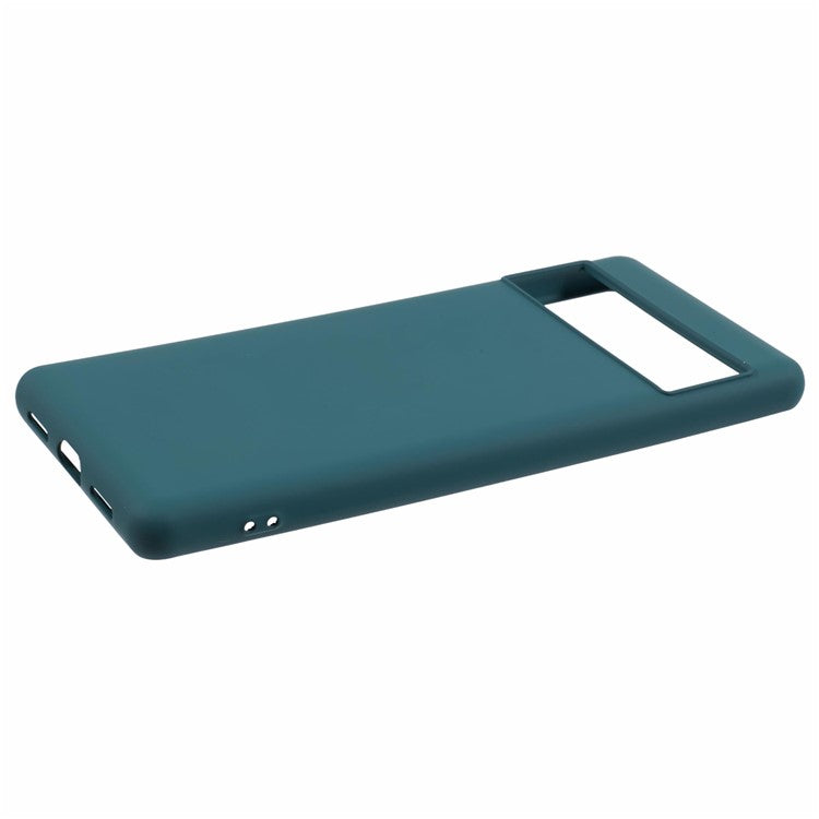 For Google Pixel 7 Pro 5G Case 2.0mm TPU Phone Cover with Anti-Scratch Fiber Lining - Midnight Green