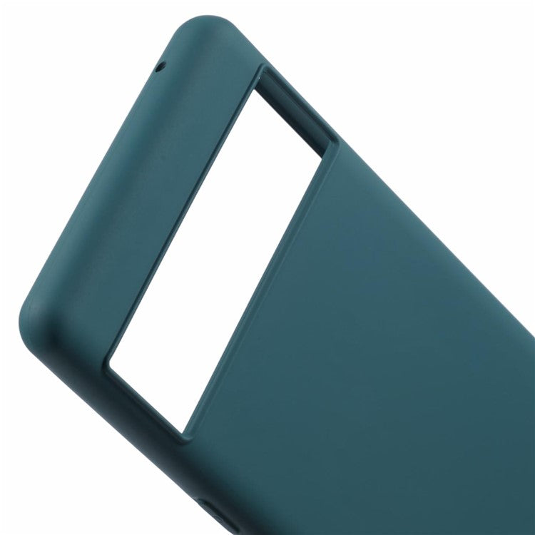 For Google Pixel 7 Pro 5G Case 2.0mm TPU Phone Cover with Anti-Scratch Fiber Lining - Midnight Green