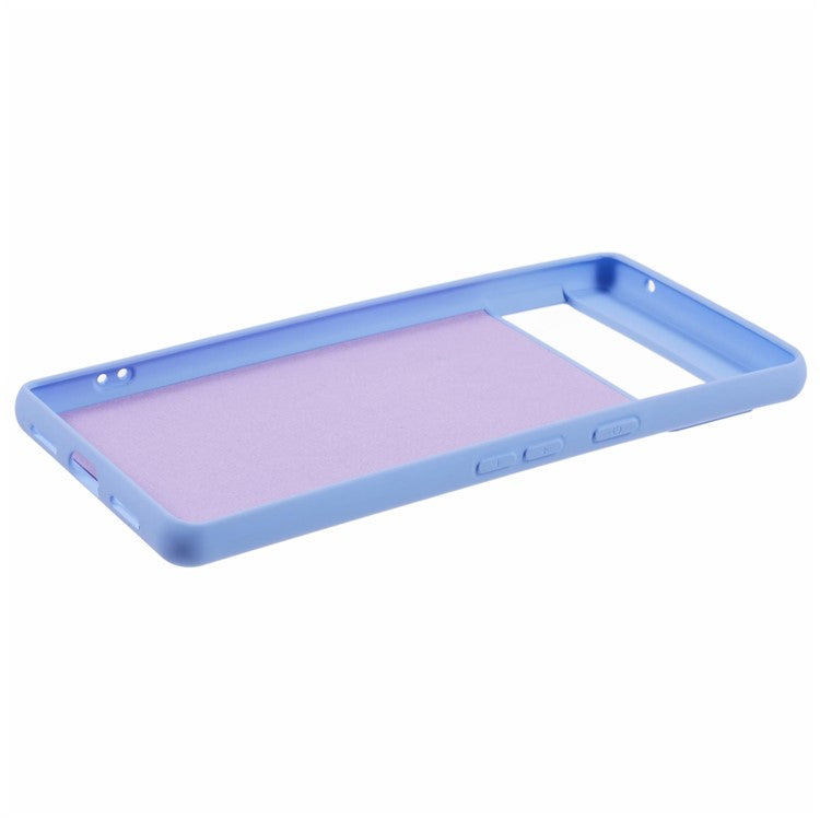 For Google Pixel 7 Pro 5G Case 2.0mm TPU Phone Cover with Anti-Scratch Fiber Lining - Purple