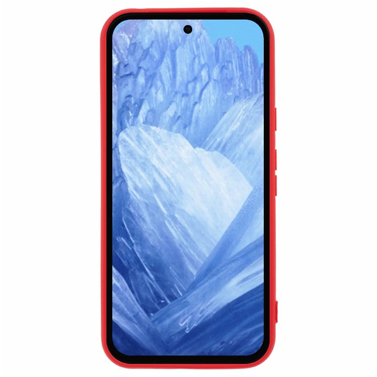 For Google Pixel 8a Case Arc Edge 2.0mm Silky Soft Touch TPU Phone Cover - Red