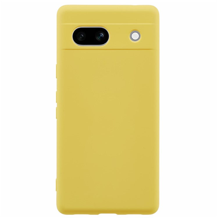 For Google Pixel 7a Case 2.0mm TPU Anti-Scratch Phone Cover Smooth Arc Edge - Yellow