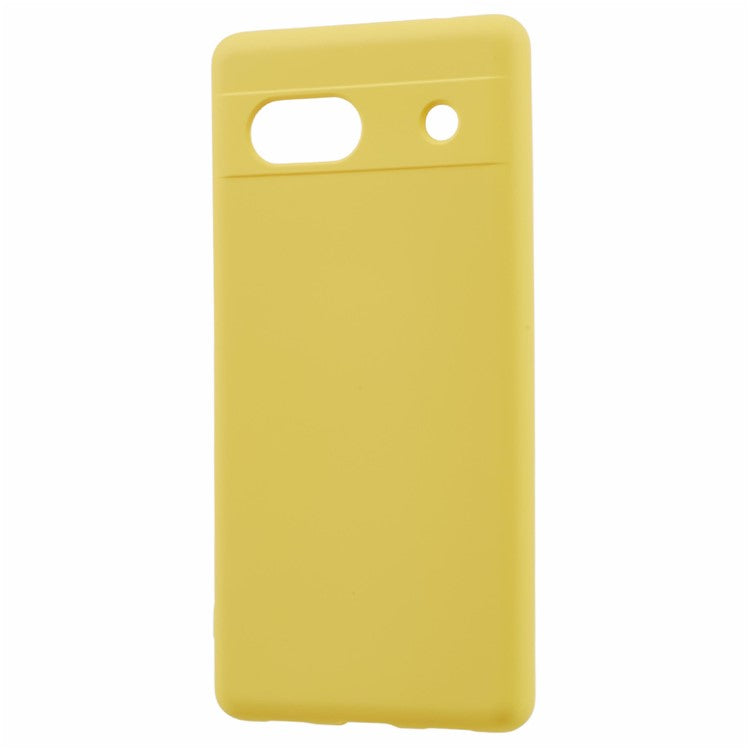 For Google Pixel 7a Case 2.0mm TPU Anti-Scratch Phone Cover Smooth Arc Edge - Yellow