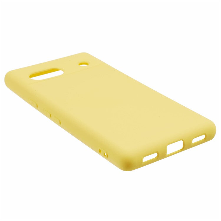 For Google Pixel 7a Case 2.0mm TPU Anti-Scratch Phone Cover Smooth Arc Edge - Yellow