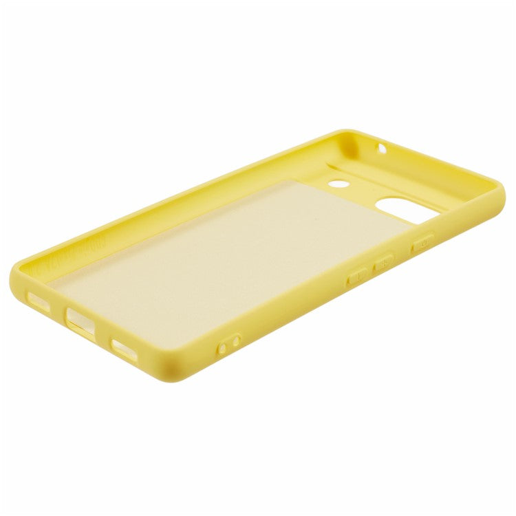 For Google Pixel 7a Case 2.0mm TPU Anti-Scratch Phone Cover Smooth Arc Edge - Yellow