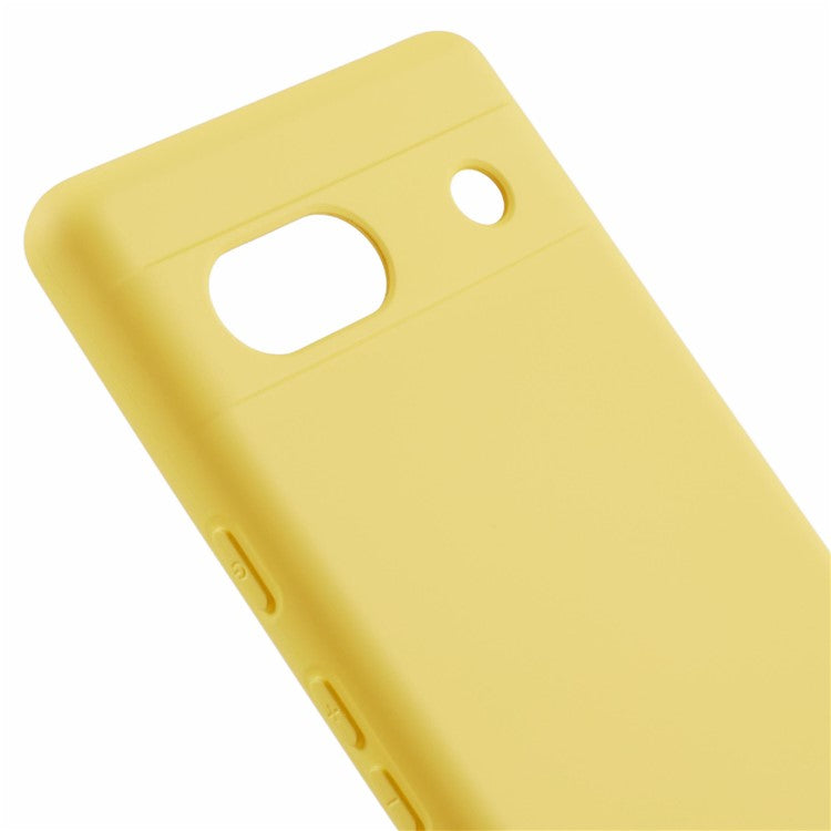 For Google Pixel 7a Case 2.0mm TPU Anti-Scratch Phone Cover Smooth Arc Edge - Yellow