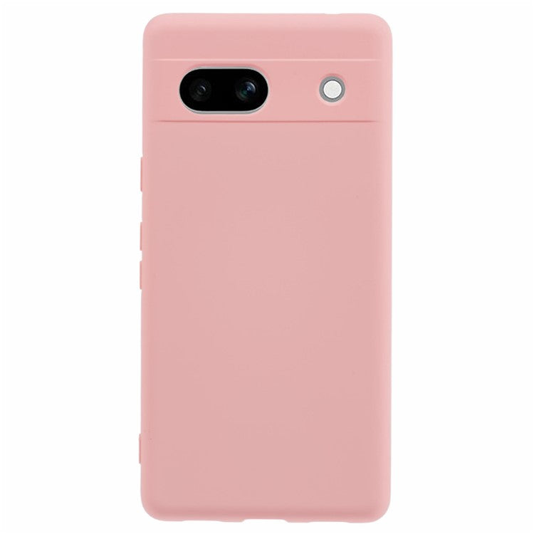 For Google Pixel 7a Case 2.0mm TPU Anti-Scratch Phone Cover Smooth Arc Edge - Pink