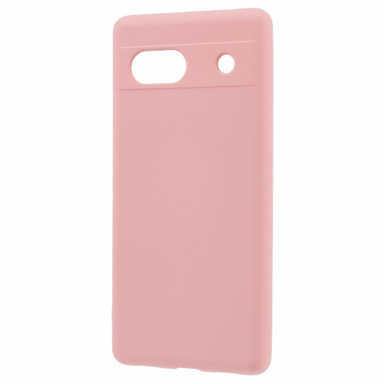 For Google Pixel 7a Case 2.0mm TPU Anti-Scratch Phone Cover Smooth Arc Edge - Pink