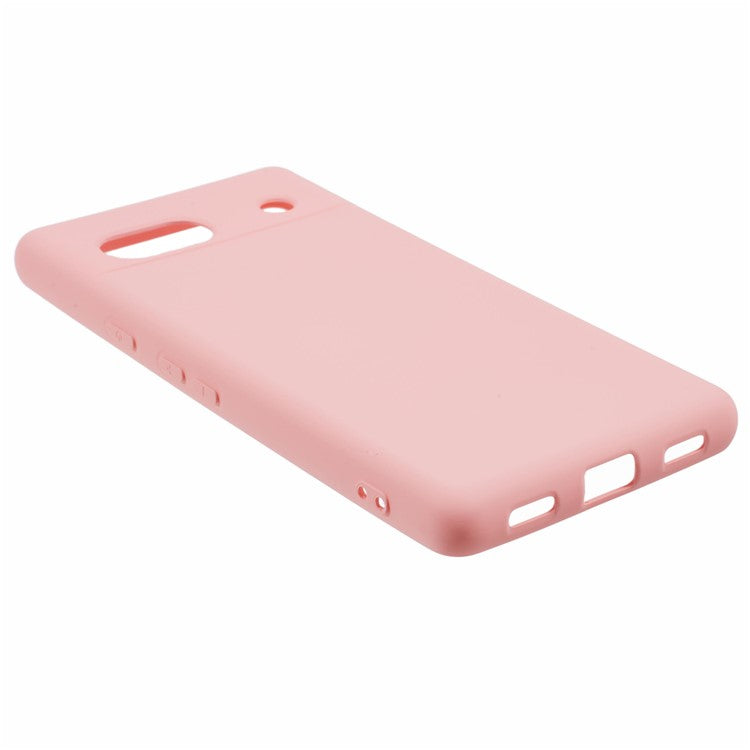 For Google Pixel 7a Case 2.0mm TPU Anti-Scratch Phone Cover Smooth Arc Edge - Pink