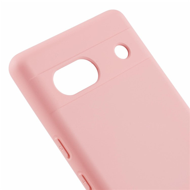 For Google Pixel 7a Case 2.0mm TPU Anti-Scratch Phone Cover Smooth Arc Edge - Pink