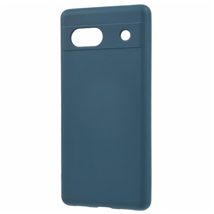 For Google Pixel 7a Case 2.0mm TPU Anti-Scratch Phone Cover Smooth Arc Edge - Midnight Green