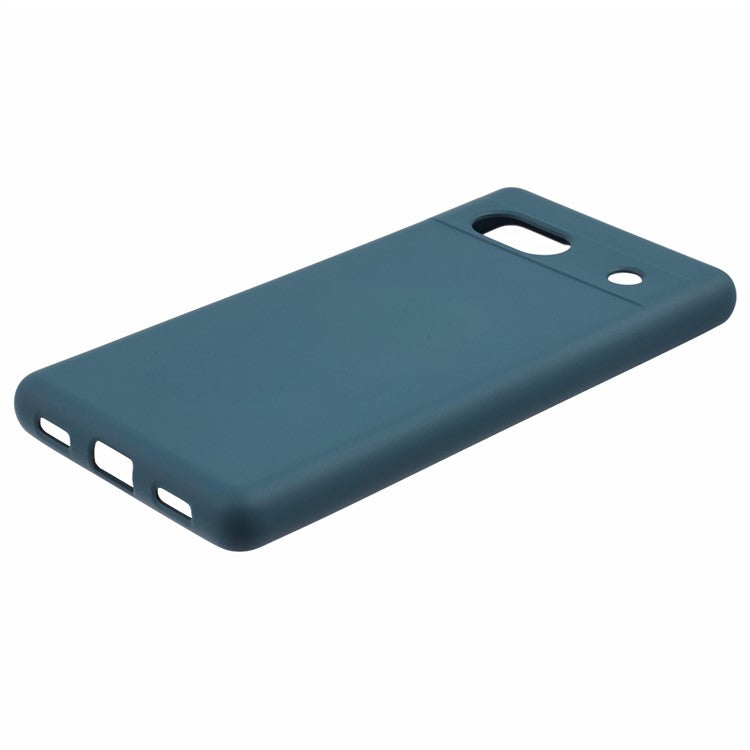 For Google Pixel 7a Case 2.0mm TPU Anti-Scratch Phone Cover Smooth Arc Edge - Midnight Green