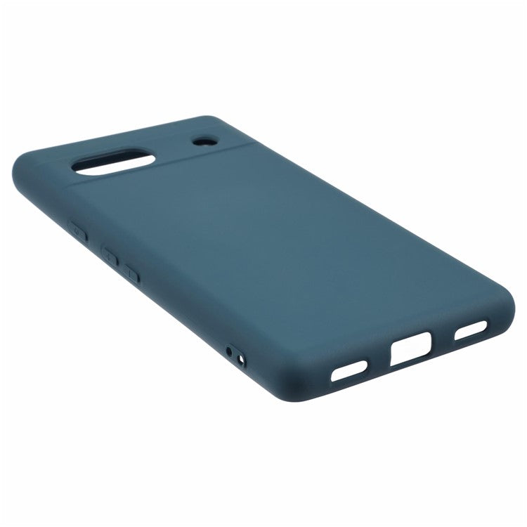 For Google Pixel 7a Case 2.0mm TPU Anti-Scratch Phone Cover Smooth Arc Edge - Midnight Green