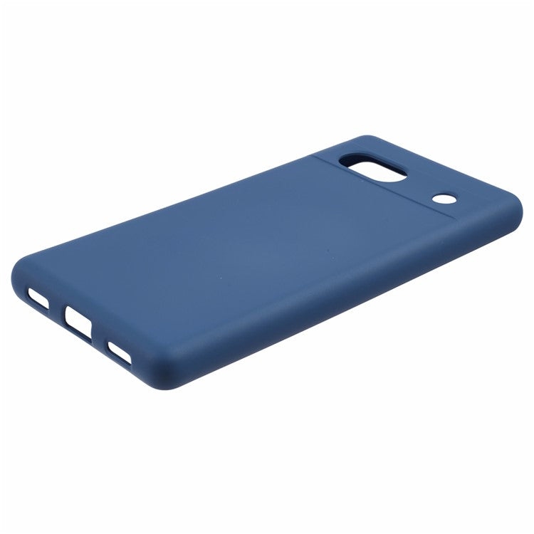 For Google Pixel 7a Case 2.0mm TPU Anti-Scratch Phone Cover Smooth Arc Edge - Blue