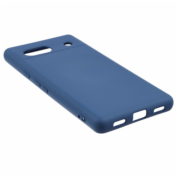 For Google Pixel 7a Case 2.0mm TPU Anti-Scratch Phone Cover Smooth Arc Edge - Blue