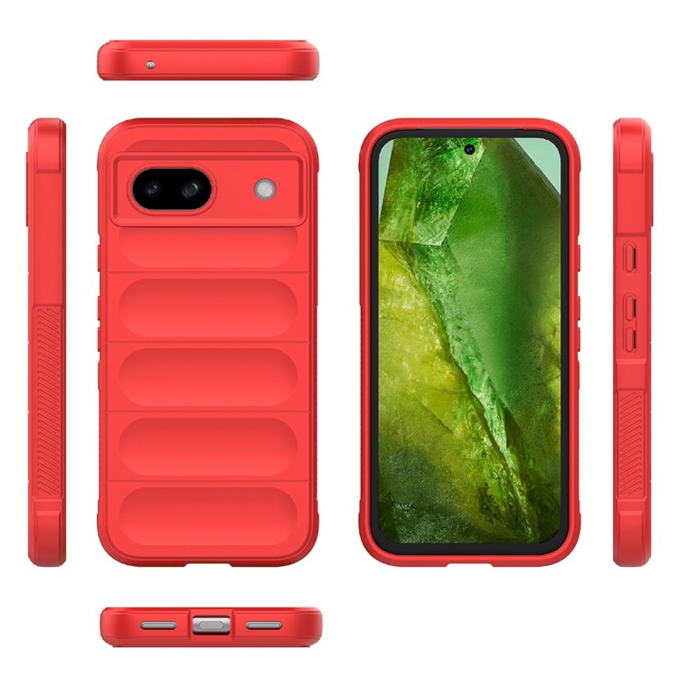 For Google Pixel 8a Case Anti-Drop Mobile Phone TPU Back Cover - Red