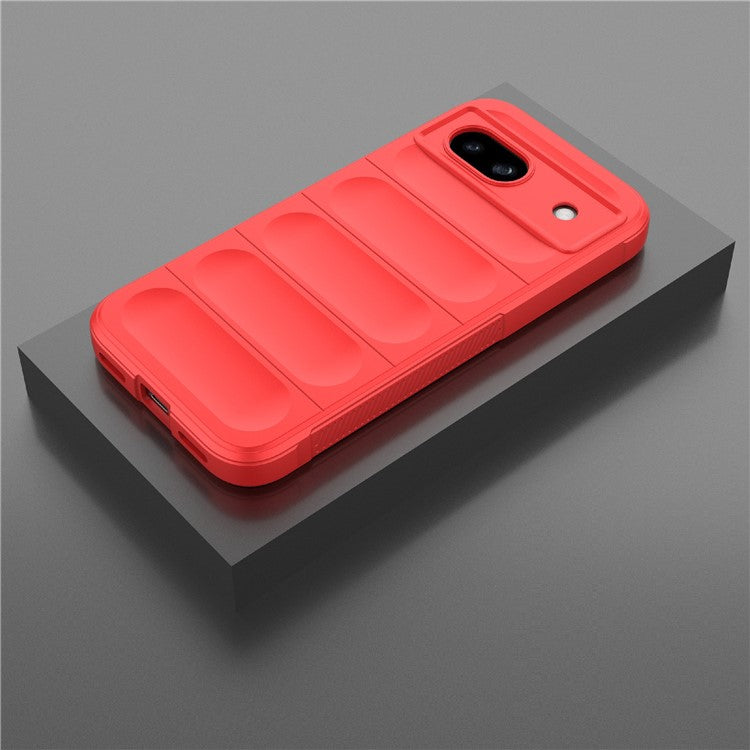 For Google Pixel 8a Case Anti-Drop Mobile Phone TPU Back Cover - Red