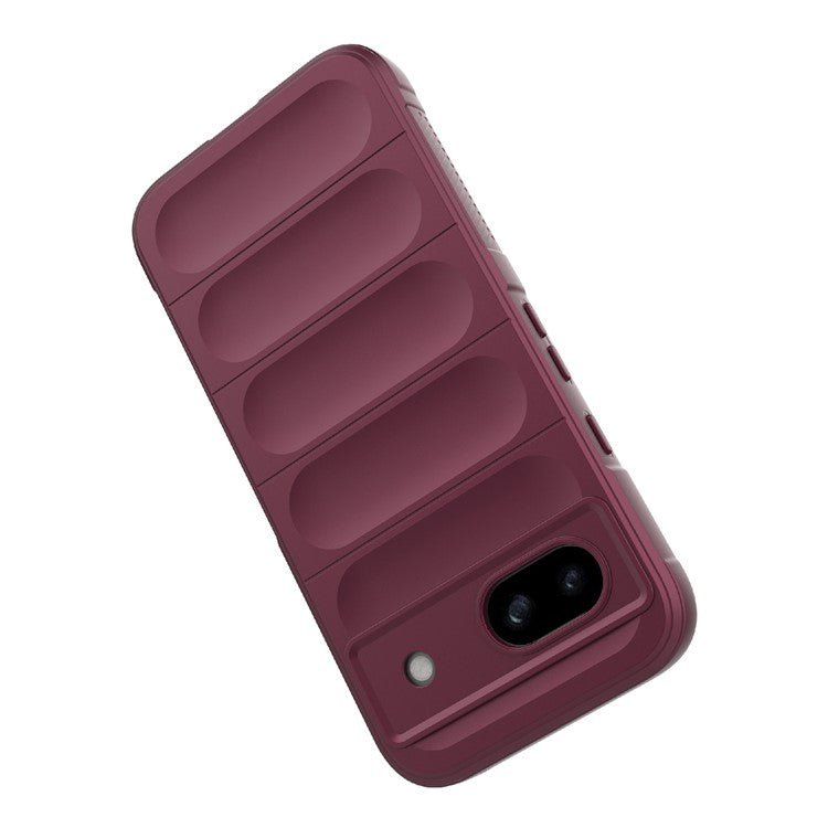 For Google Pixel 8a Case Anti-Drop Mobile Phone TPU Back Cover - Wine Red